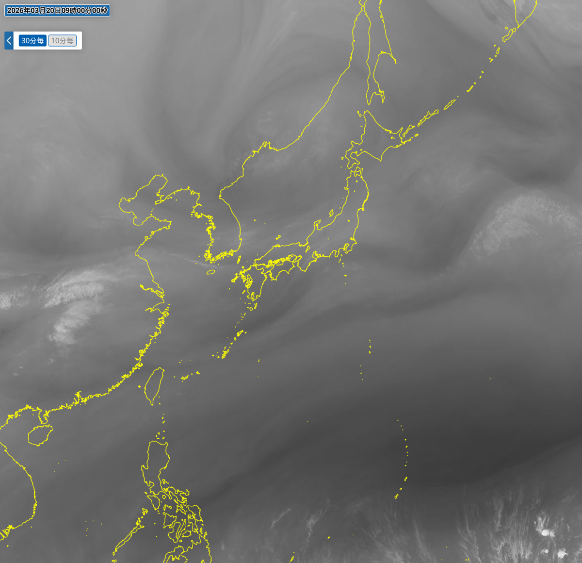 気象衛星(水蒸気) 気象衛星(水蒸気)