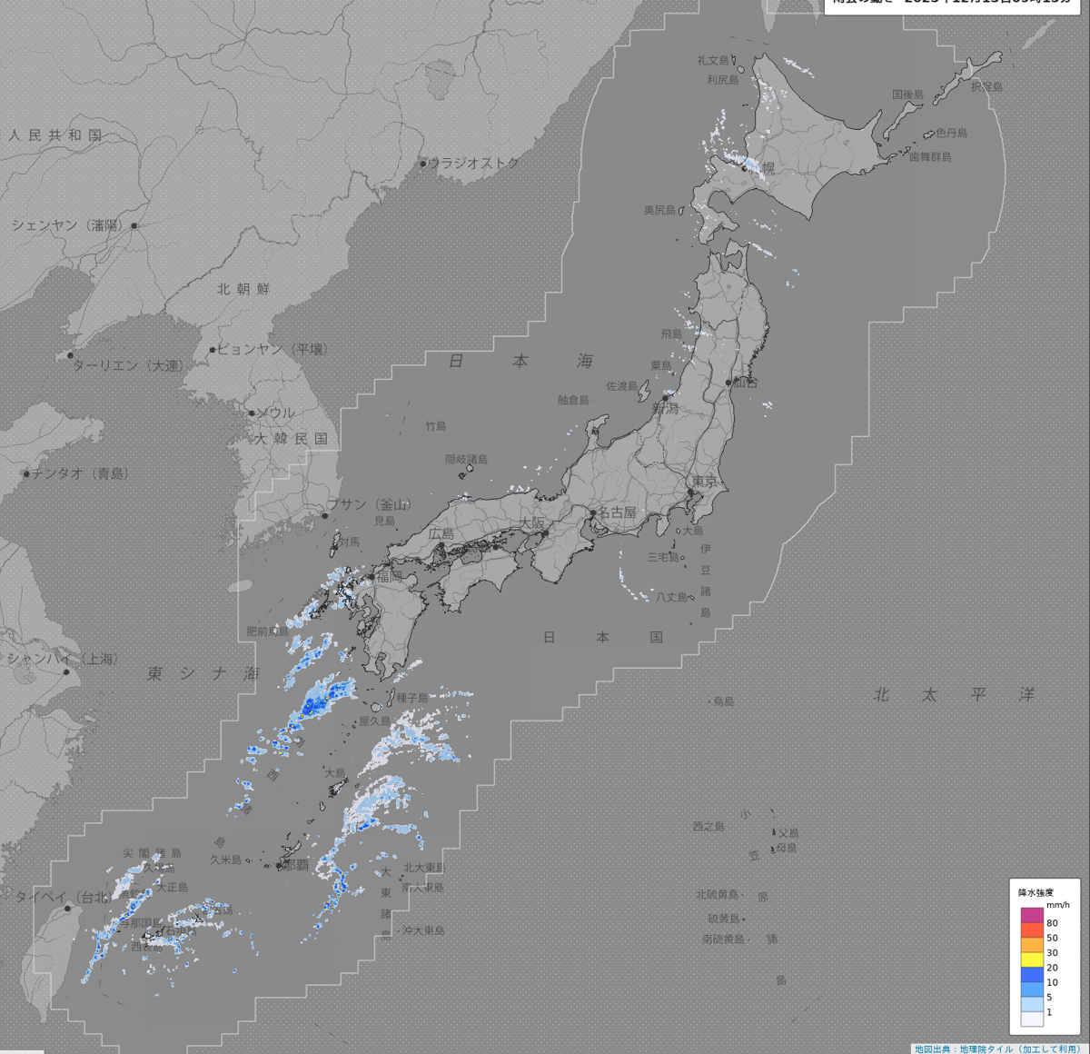 雨雲の動き 雨雲の動き