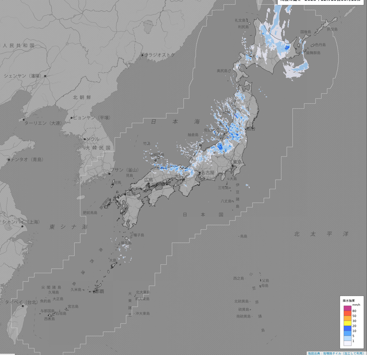 雨雲の動き 雨雲の動き