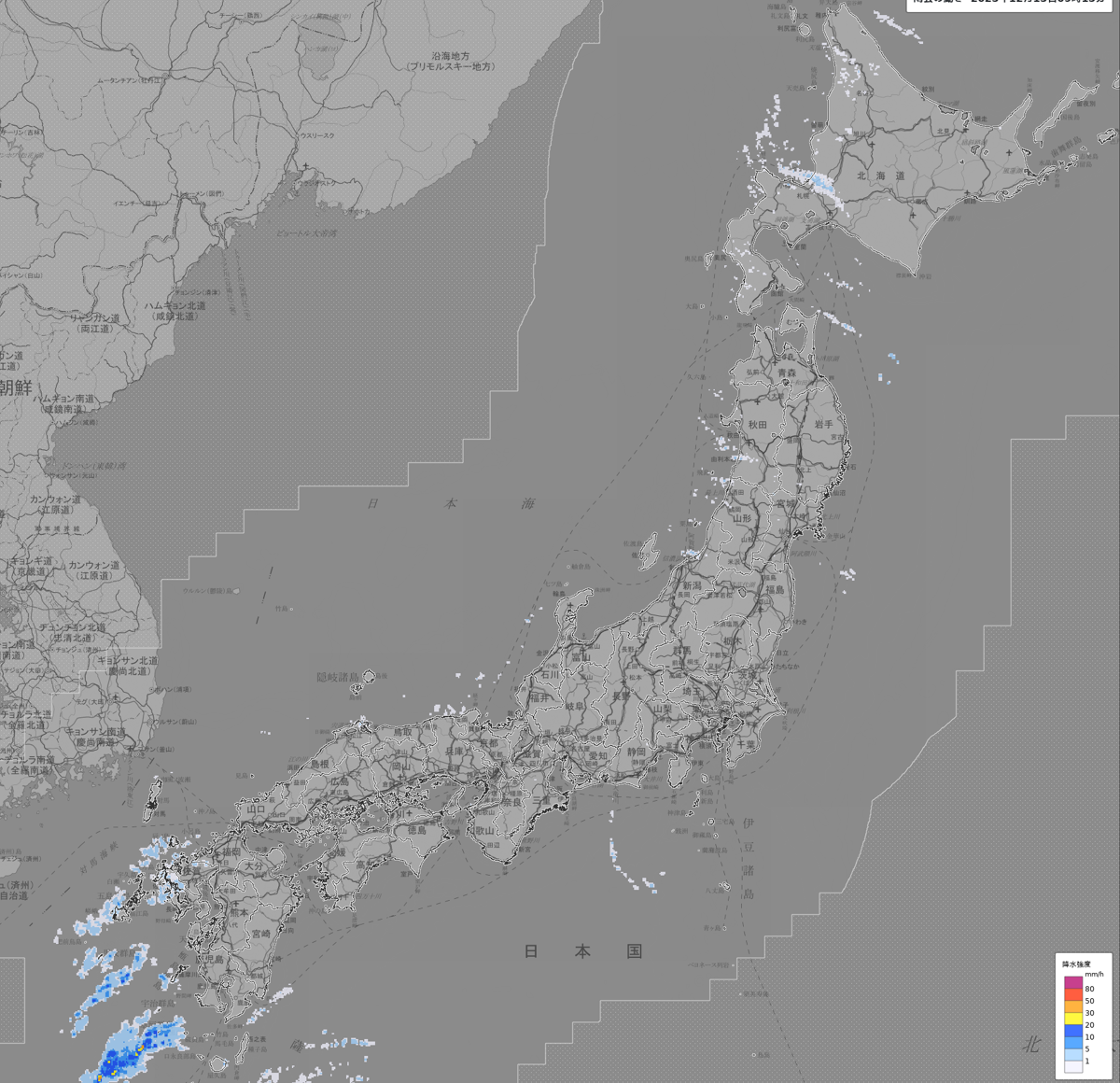 雨雲の動き 雨雲の動き