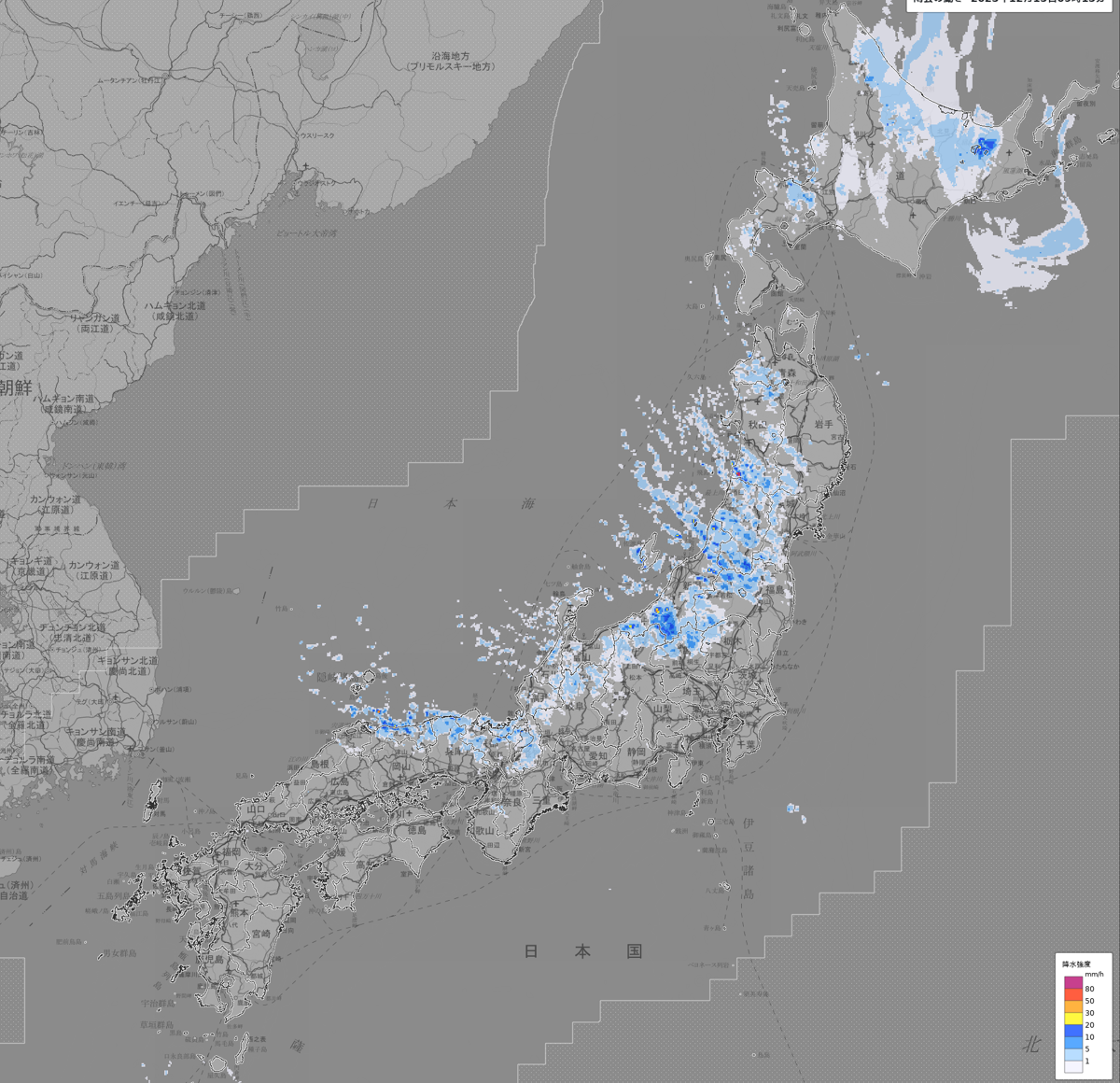 雨雲の動き 雨雲の動き