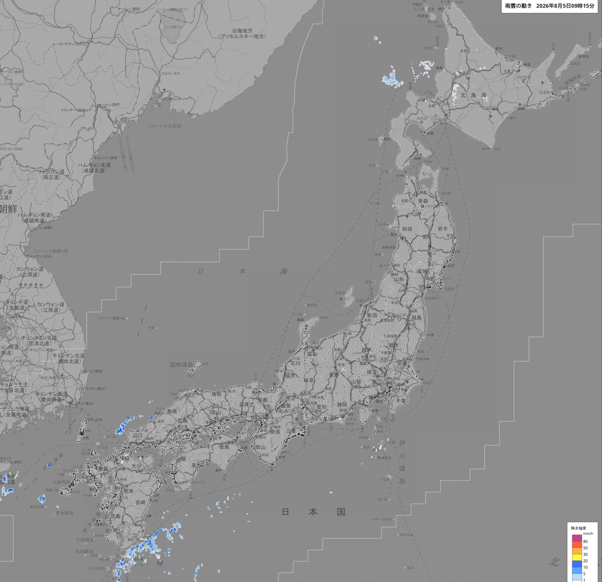 雨雲の動き 雨雲の動き