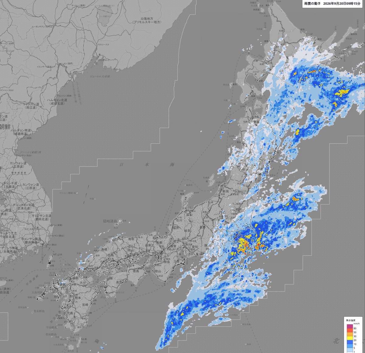 雨雲の動き 雨雲の動き