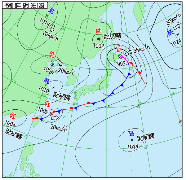 天気図 天気図